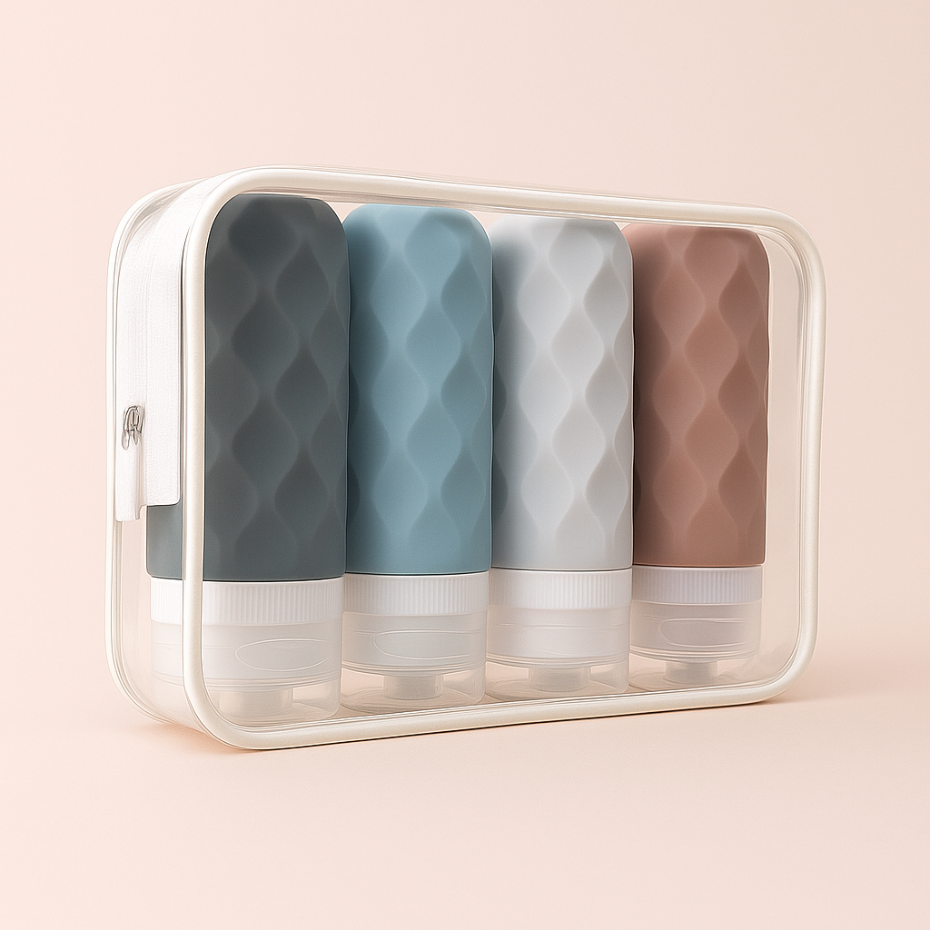 4 Pack TSA-Approved Silicone Bottles